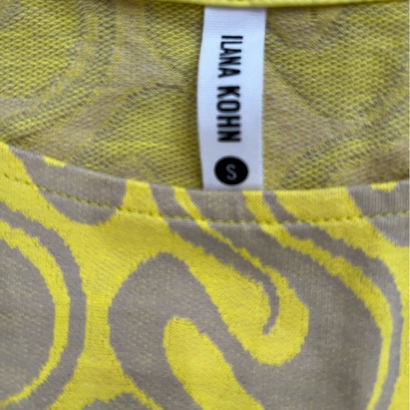 Ilana Kohn Yellow Swirl Dress Size Small - Picture 3 of 4